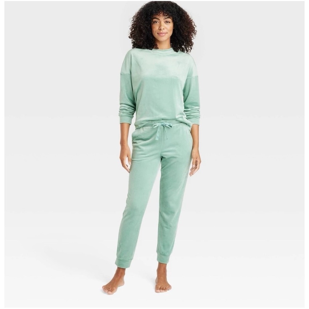 Auden plus Size 2X Mint Green fleece Joggers Sweatpants Elastic Waist Drawstring
